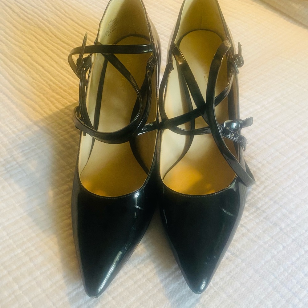 Nine West Black Patent Heels